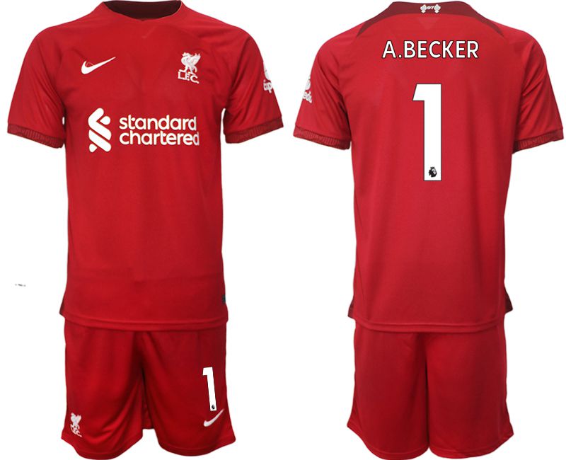 Men 2022-2023 Club Liverpool home red #1 Soccer Jersey->customized soccer jersey->Custom Jersey
